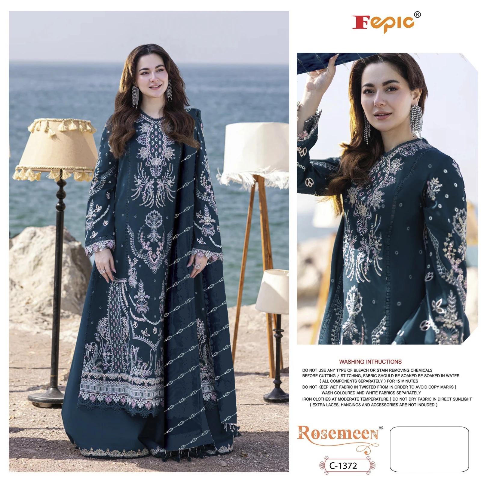 Fepic C 1372 Heavy Rayon Wholesale Pakistani Salwar Suit Catalog — Wholesale Salwar Suits, Fepic wholesale from Surat - Gallery Image 5